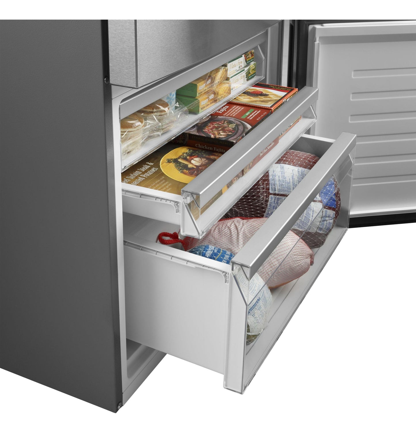 Ge Appliances GBE17HYRFS Ge® Energy Star® 17.7 Cu. Ft. Counter-Depth Bottom-Freezer Refrigerator