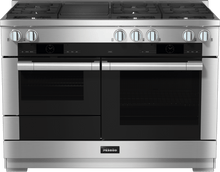 Miele HR19553GDFGRCLEANTOUCHSTEEL Hr 1955-3 G Df Gr - 48 Inch Range - The Dual Fuel All-Rounder With M Touch For The Highest Demands.
