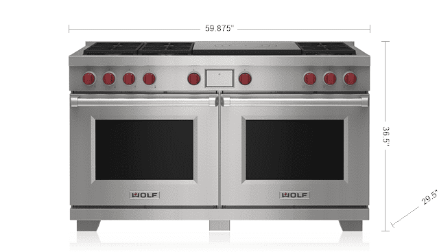 Wolf DF60650FSPLP 60" Dual Fuel Range - 6 Burners And French Top