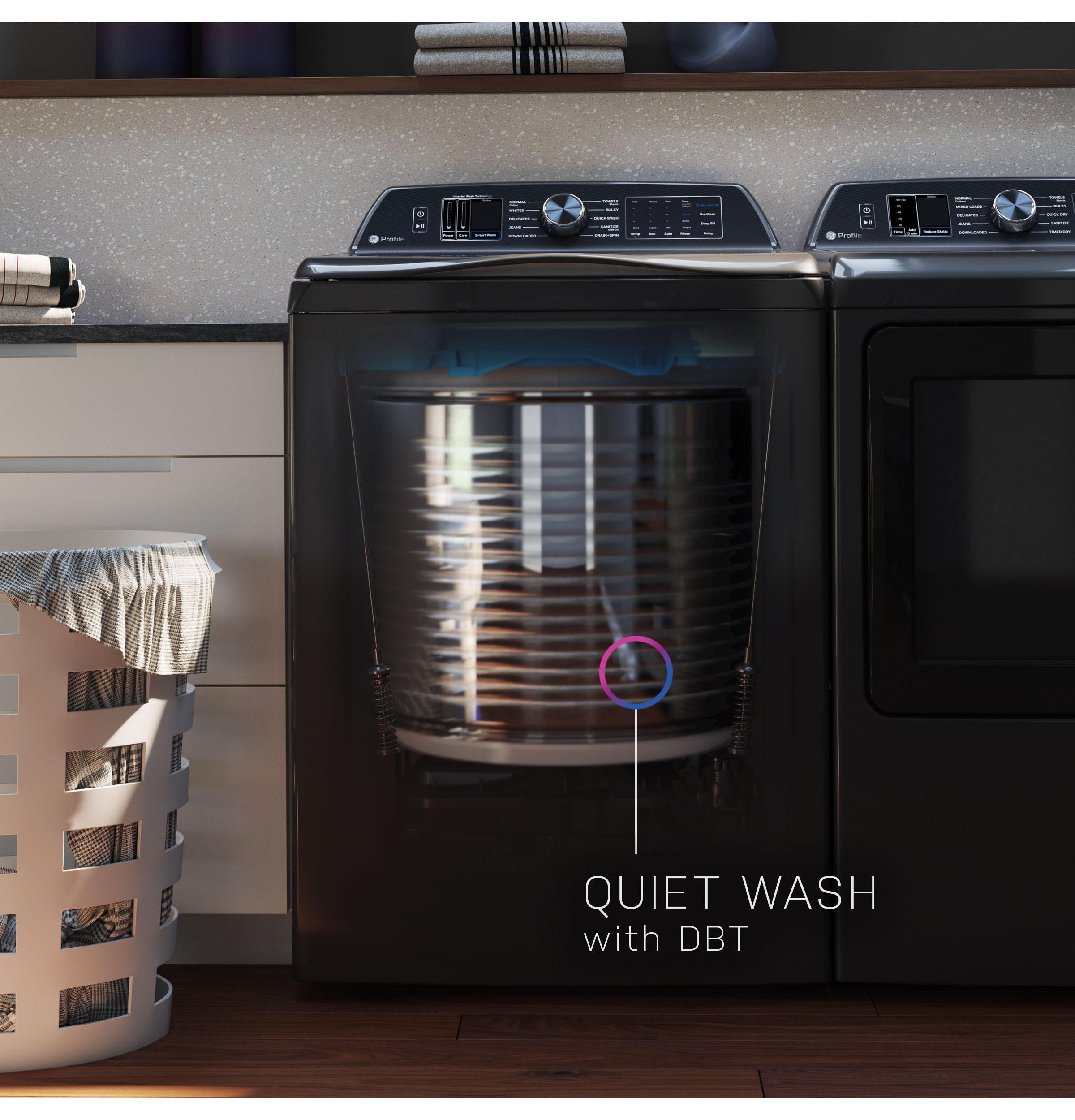 Ge Appliances PTW900BPTRS Ge Profile™ 5.4 Cu. Ft. Capacity Washer With Smarter Wash Technology And Flexdispense™