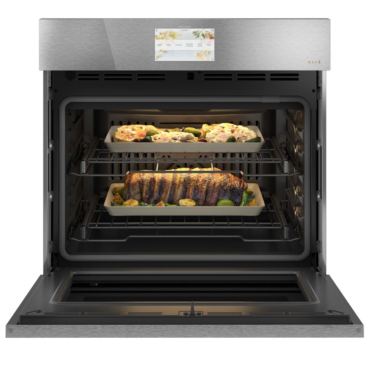 Cafe CTS90DM2NS5 Café™ Minimal Series 30" Smart Built-In Convection Single Wall Oven In Platinum Glass