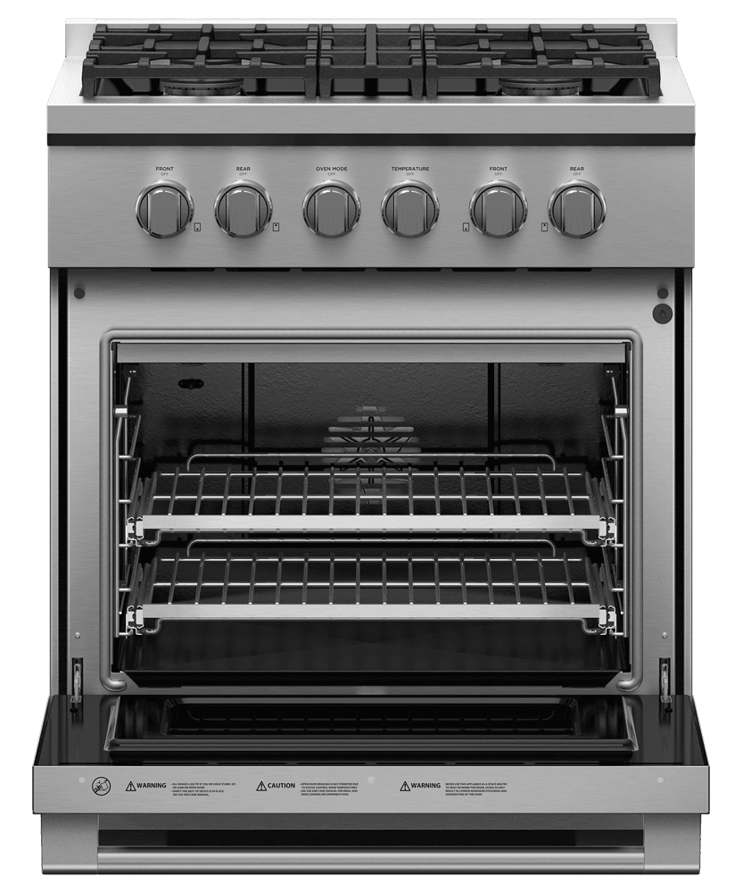 Fisher & Paykel RGV3304L Gas Range, 30", 4 Burners, Lpg