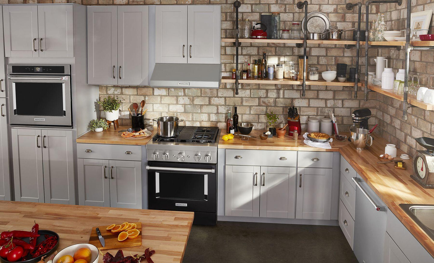 Kitchenaid KFDC500JBK Kitchenaid® 30'' Smart Commercial-Style Dual Fuel Range With 4 Burners - Imperial Black