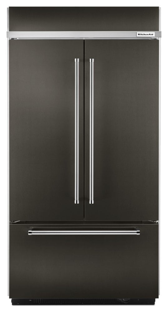 Kitchenaid KBFN502EBS 24.2 Cu. Ft. 42" Width Built-In Stainless French Door Refrigerator With Platinum Interior Design - Black Stainless Steel With Printshield&#8482; Finish