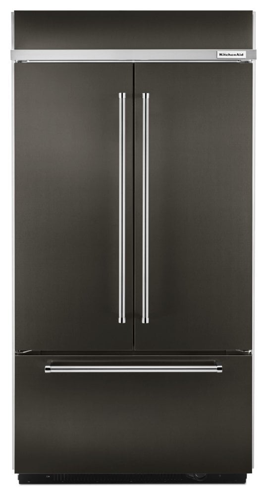 Kitchenaid KBFN502EBS 24.2 Cu. Ft. 42" Width Built-In Stainless French Door Refrigerator With Platinum Interior Design - Black Stainless Steel With Printshield™ Finish