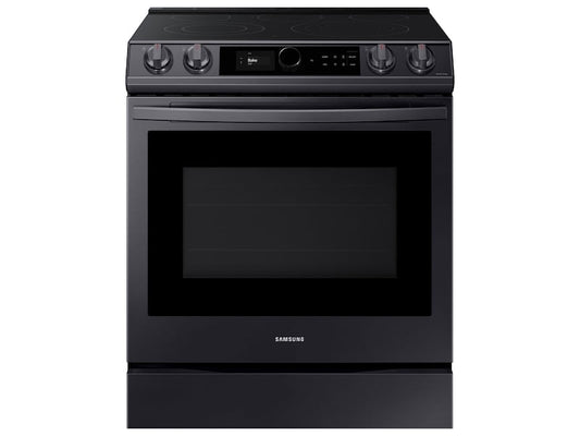 Samsung NE63T8711SG 6.3 Cu. Ft. Front Control Slide-In Electric Range With Smart Dial, Air Fry & Wi-Fi In Black Stainless Steel