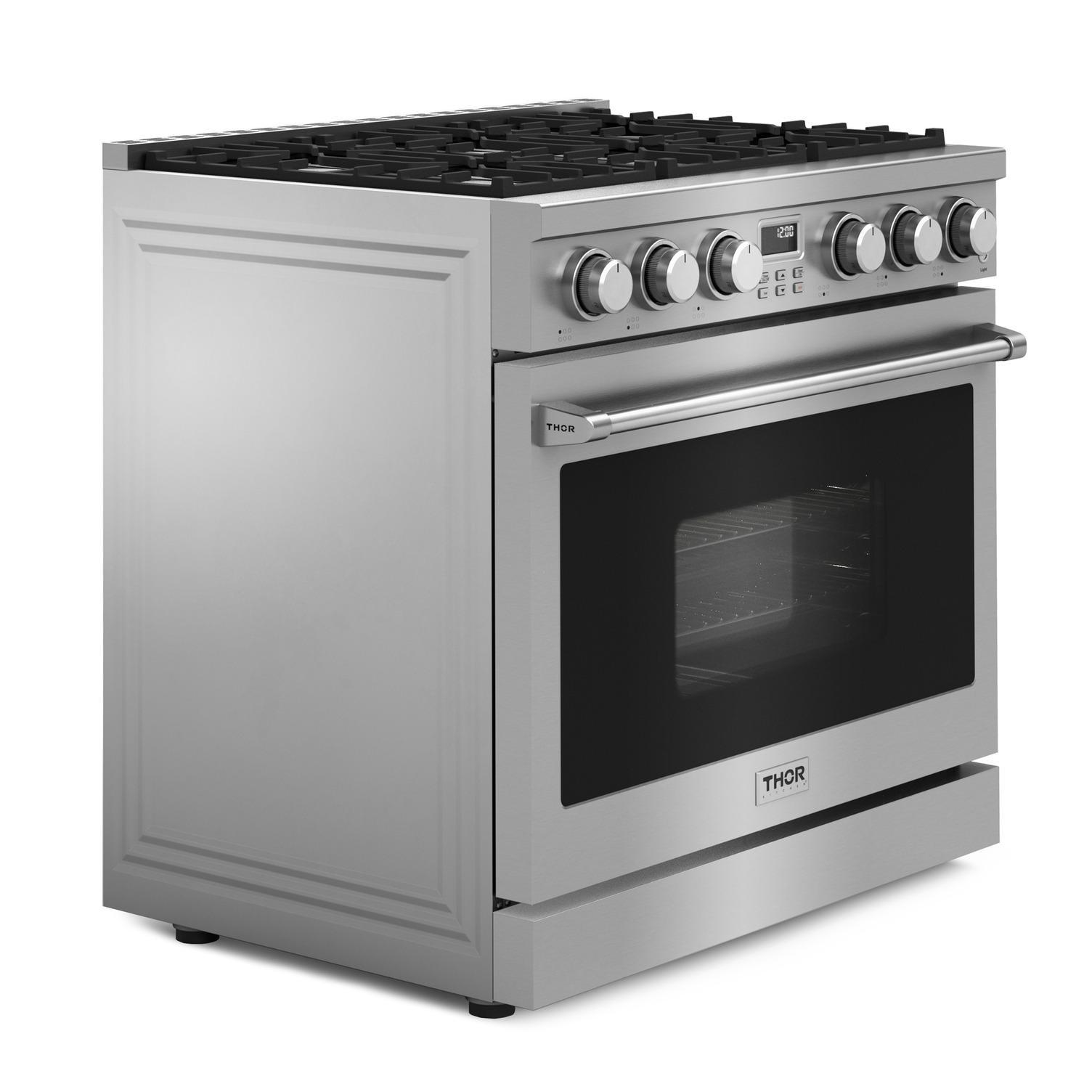 Thor Kitchen ARG36 36 Inch Contemporary Professional Gas Range In Stainless Steel - Arg36 Arg36Lp
