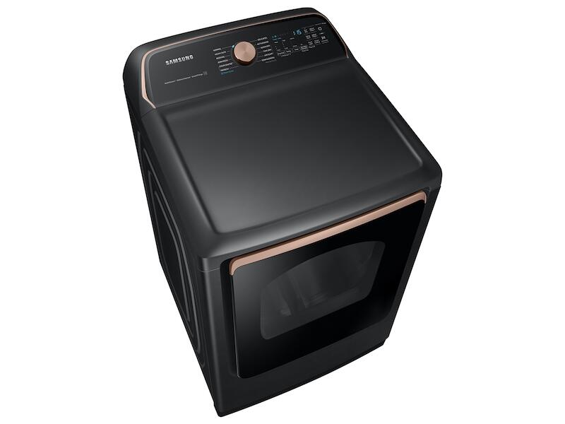 Samsung DVE55A7700V 7.4 Cu. Ft. Smart Electric Dryer With Steam Sanitize+ In Brushed Black