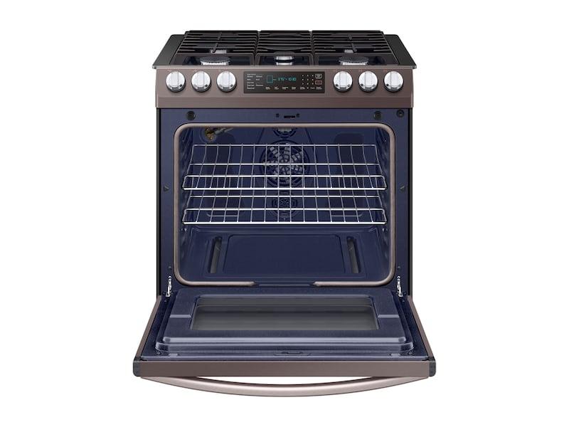 Samsung NX58R9421ST 5.8 Cu. Ft. Slide-In Gas Range With Convection In Tuscan Stainless Steel