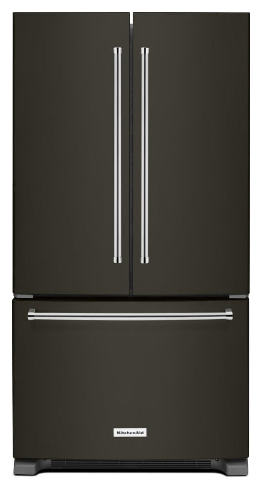 Kitchenaid KRFC300EBS 20 Cu. Ft. 36-Inch Width Counter-Depth French Door Refrigerator With Interior Dispense - Black Stainless Steel With Printshield™ Finish