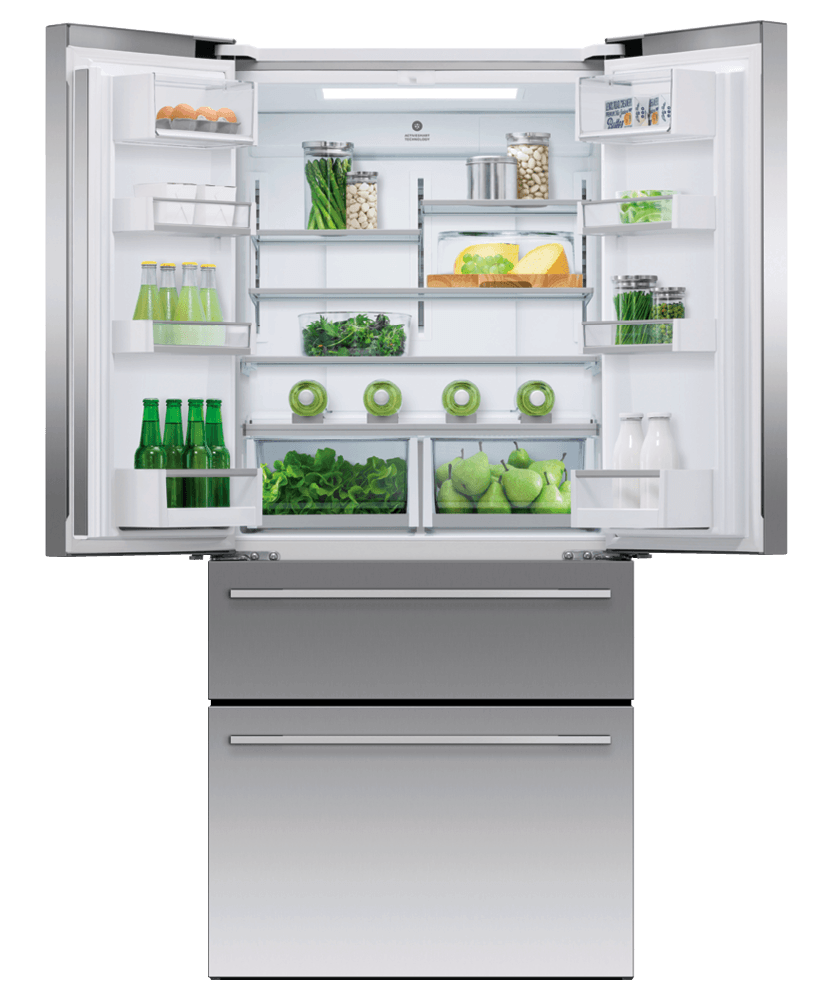 Fisher & Paykel RF172GDUX1 Freestanding French Door Refrigerator Freezer, 32", 16.9 Cu Ft, Ice & Water