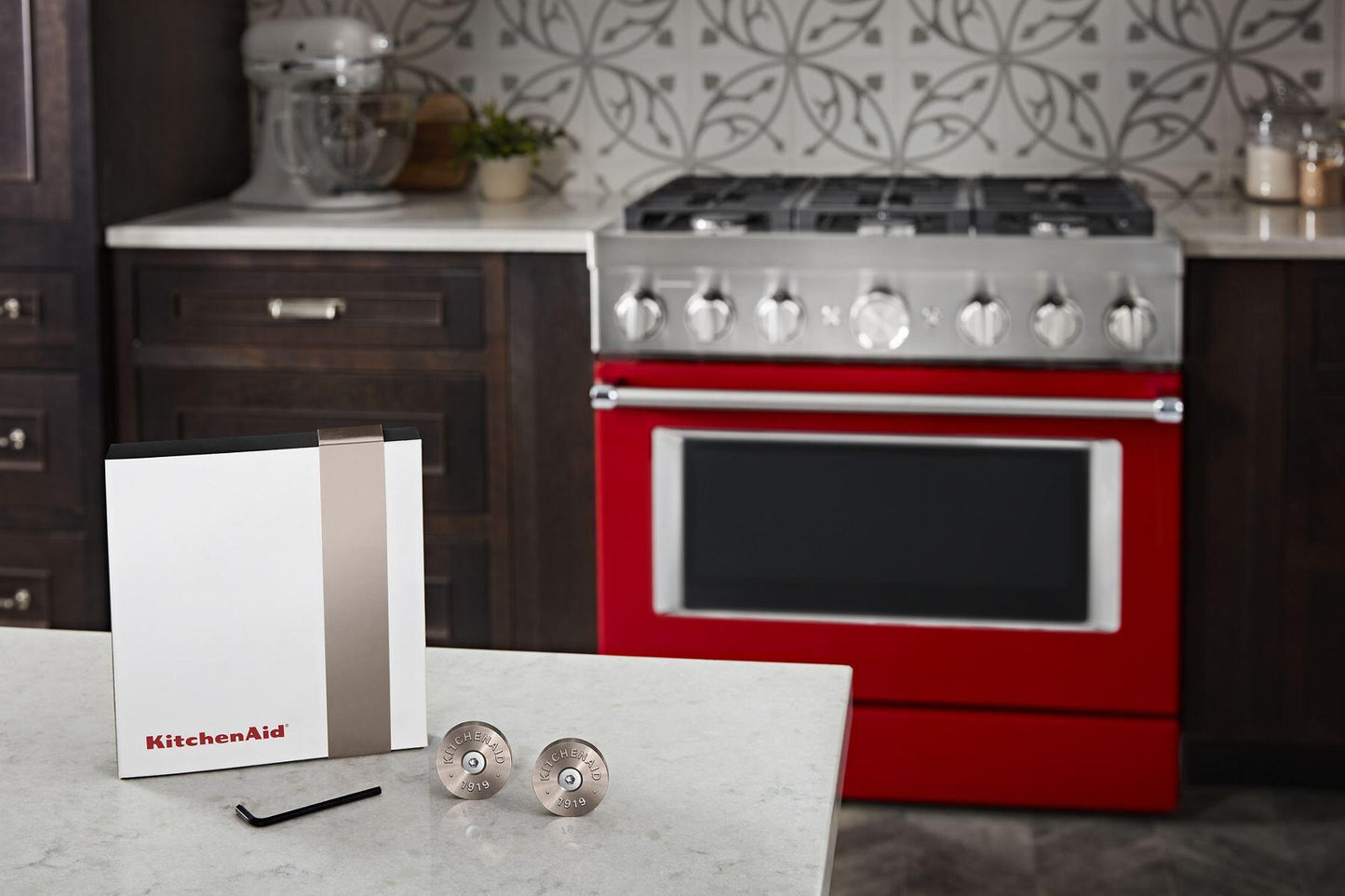 Kitchenaid W11368841BN Kitchenaid® Commercial-Style Range Handle Medallion Kit - Bronze