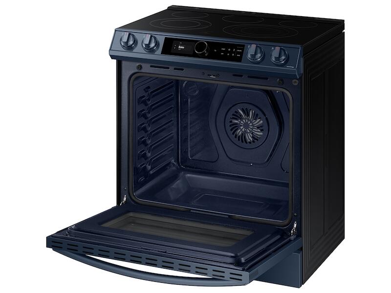 Samsung NE63A8711QN 6.3 Cu. Ft. Smart Bespoke Slide-In Electric Range With Smart Dial & Air Fry In Navy Steel