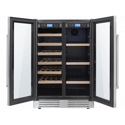 Thor Kitchen TBC2401DI Thor Kitchen - 24 Inch Under Counter French Door Freestanding Independent Dual Zone Wine And Beverage Center
