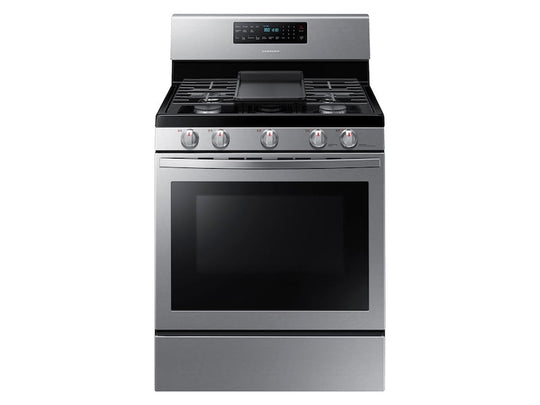 Samsung NX58T7511SS 5.8 Cu. Ft. Freestanding Gas Range With Air Fry And Convection In Stainless Steel