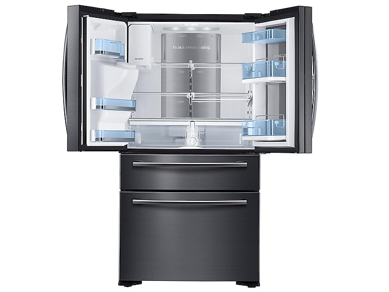 Samsung RF22KREDBSG 22 Cu. Ft. Food Showcase Counter Depth 4-Door French Door Refrigerator In Black Stainless Steel
