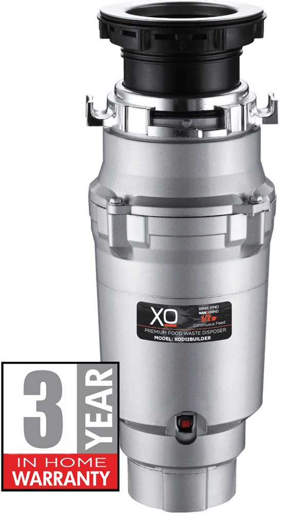 Xo Appliance XOD12BUILDER 1/2 Hp Twist Lock Mount, Continuous Feed Disposal
