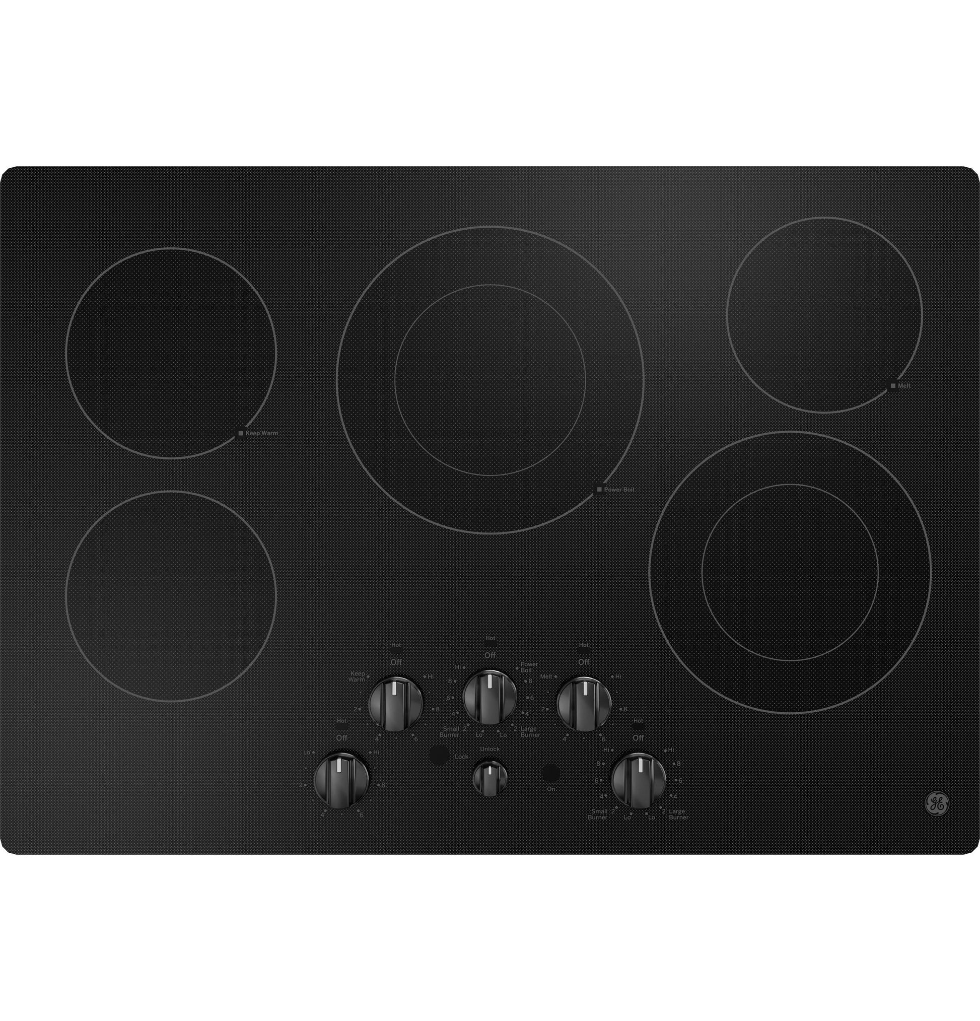 Ge Appliances JEP5030DTBB Ge® 30" Built-In Knob Control Electric Cooktop