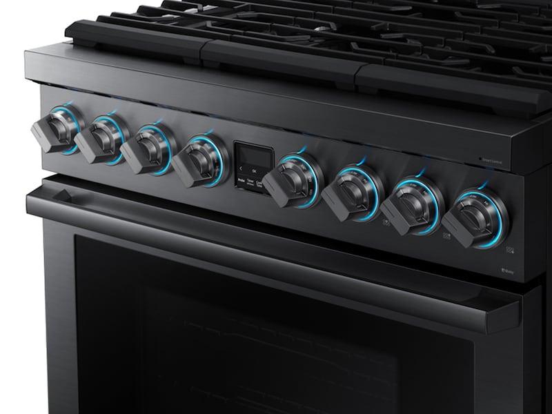 Samsung NX36R9966PM 5.9 Cu. Ft. 36" Chef Collection Professional Gas Range In Black Stainless Steel