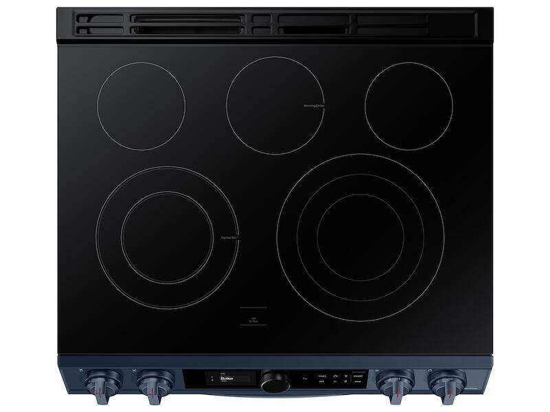 Samsung NE63A8711QN 6.3 Cu. Ft. Smart Bespoke Slide-In Electric Range With Smart Dial & Air Fry In Navy Steel