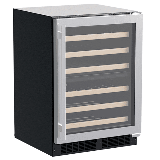 Marvel MLWD224SG01A 24-In Built-In High-Efficiency Dual Zone Wine Refrigerator With Door Style - Stainless Steel Frame Glass