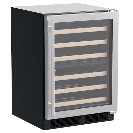 Marvel MLWD224SG01A 24-In Built-In High-Efficiency Dual Zone Wine Refrigerator With Door Style - Stainless Steel Frame Glass