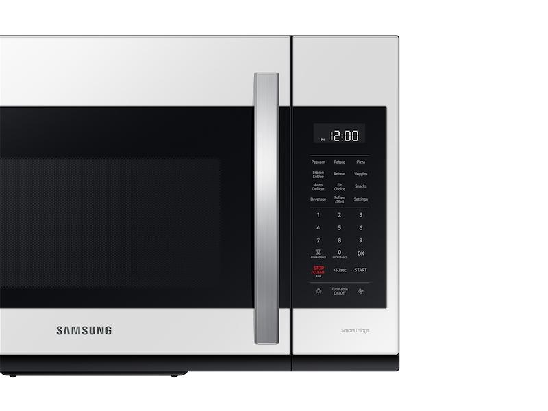 Samsung ME19CB704112 Bespoke Smart 1.9 Cu. Ft. Over-The-Range Microwave With Sensor Cook In White Glass
