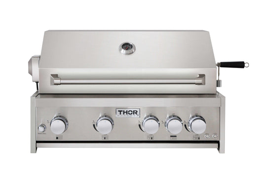 Thor Kitchen MK04SS304 32 Inch 4-Burner Gas Bbq Grill With Rotisserie In Stainless Steel