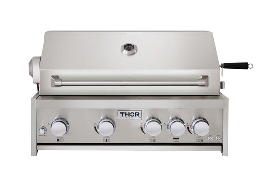 Thor Kitchen MK04SS304 32 Inch 4-Burner Gas Bbq Grill With Rotisserie In Stainless Steel