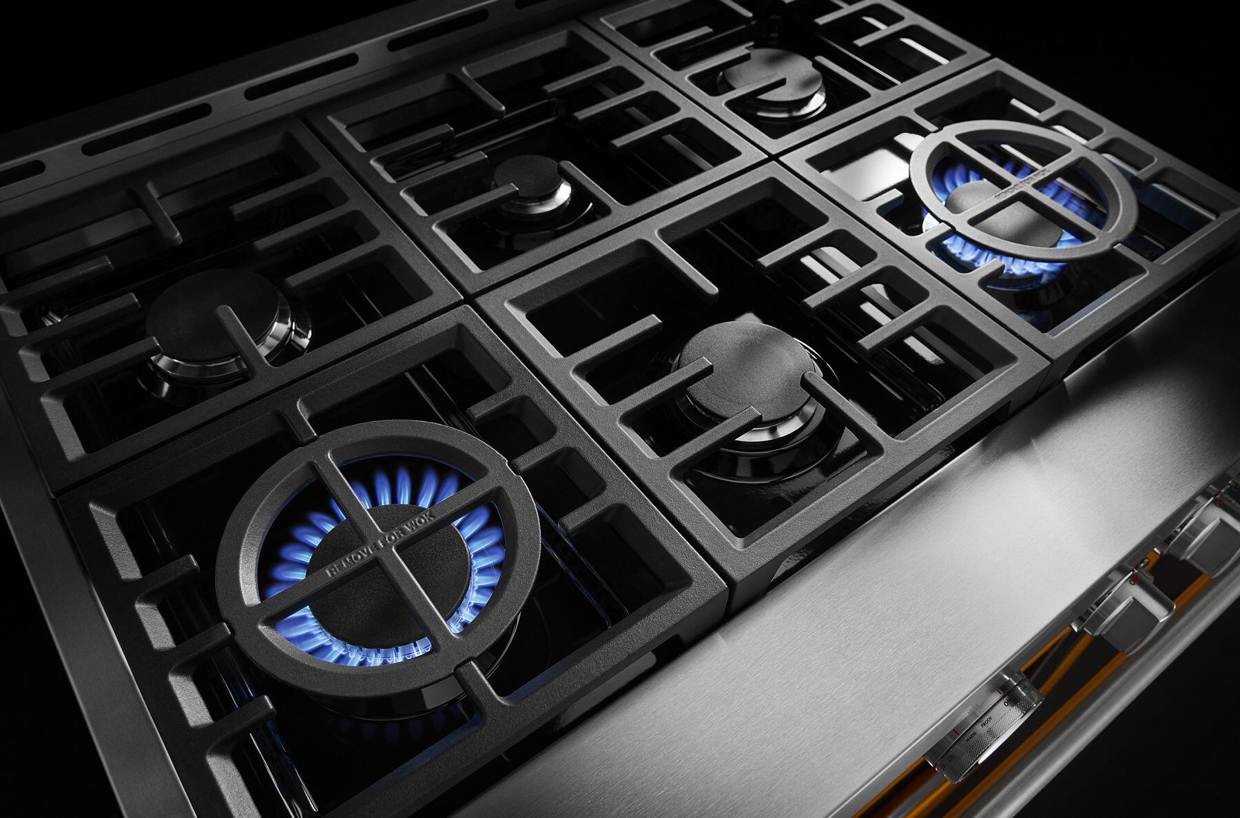 Kitchenaid KFGC506JYP Kitchenaid® 36'' Smart Commercial-Style Gas Range With 6 Burners - Yellow Pepper