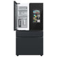 Samsung RF23BB89008M Bespoke 4-Door French Door Refrigerator (23 Cu. Ft.) - With Top Left And Family Hub™ Panel In Charcoal Glass - And Matte Black Steel Middle And Bottom Panels