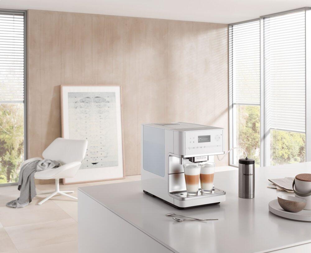 Miele CM6350 White Cm 6350 - Countertop Coffee Machine With Onetouch For Two Feature And Integrated Cup Warmer For Perfect Coffee.