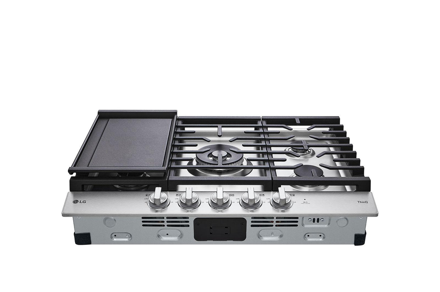 Lg CBGJ3027S 30" Smart Gas Cooktop With Ultraheat&#8482; 22K Btu Dual Burner And Led Knobs