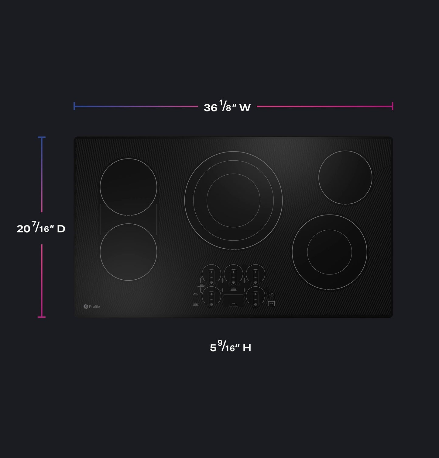 Ge Appliances PEP7036DTBB Ge Profile™ 36" Built-In Touch Control Electric Cooktop