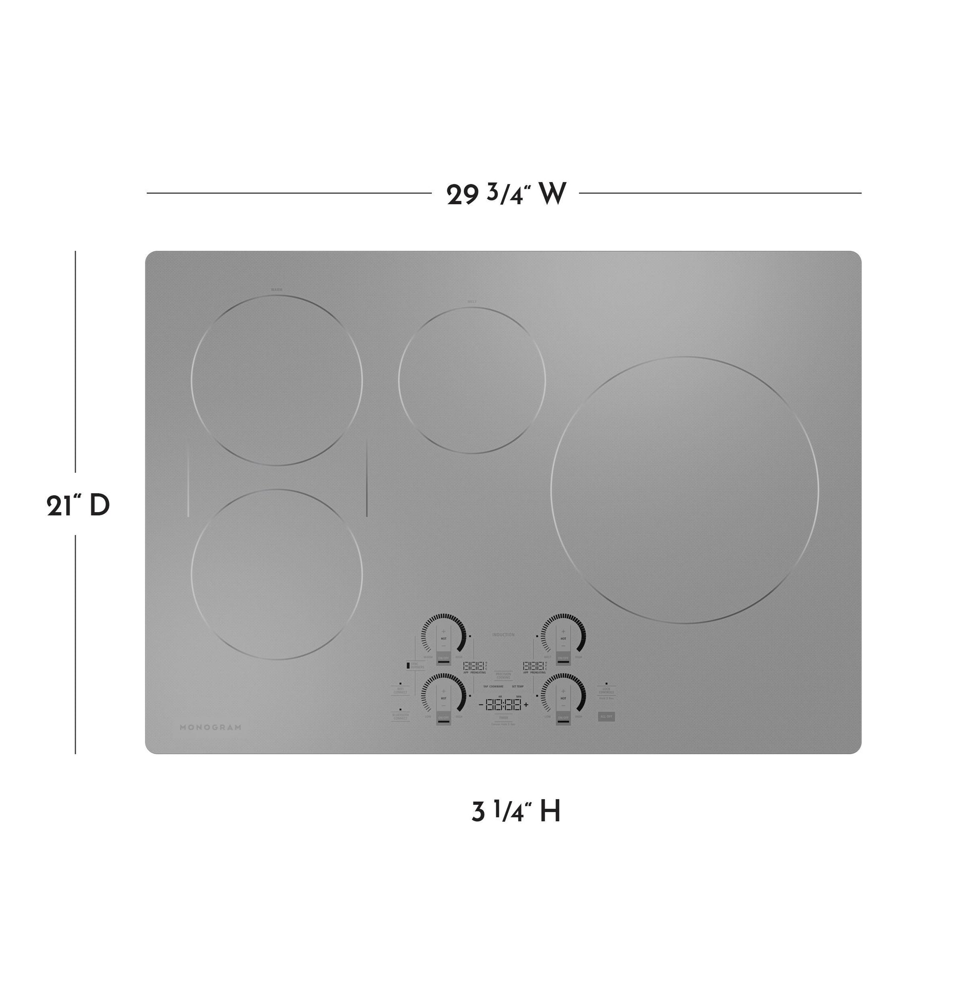 Monogram ZHU30RSTSS Monogram 30" Induction Cooktop