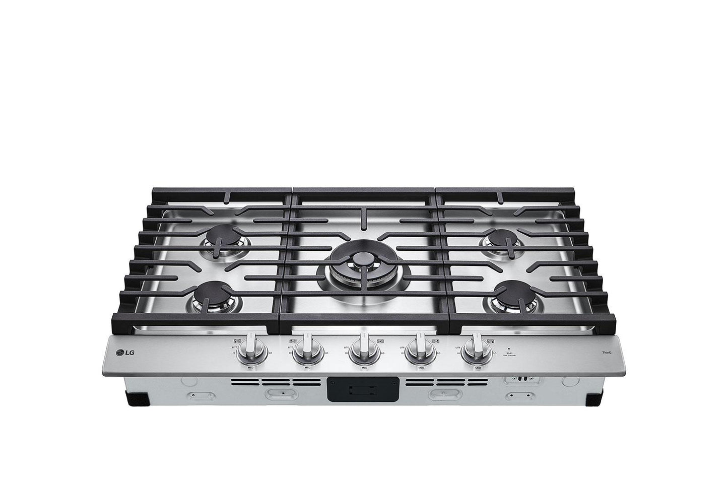 Lg CBGJ3627S 36" Smart Gas Cooktop With Ultraheat&#8482; 22K Btu Dual Burner And Led Knobs