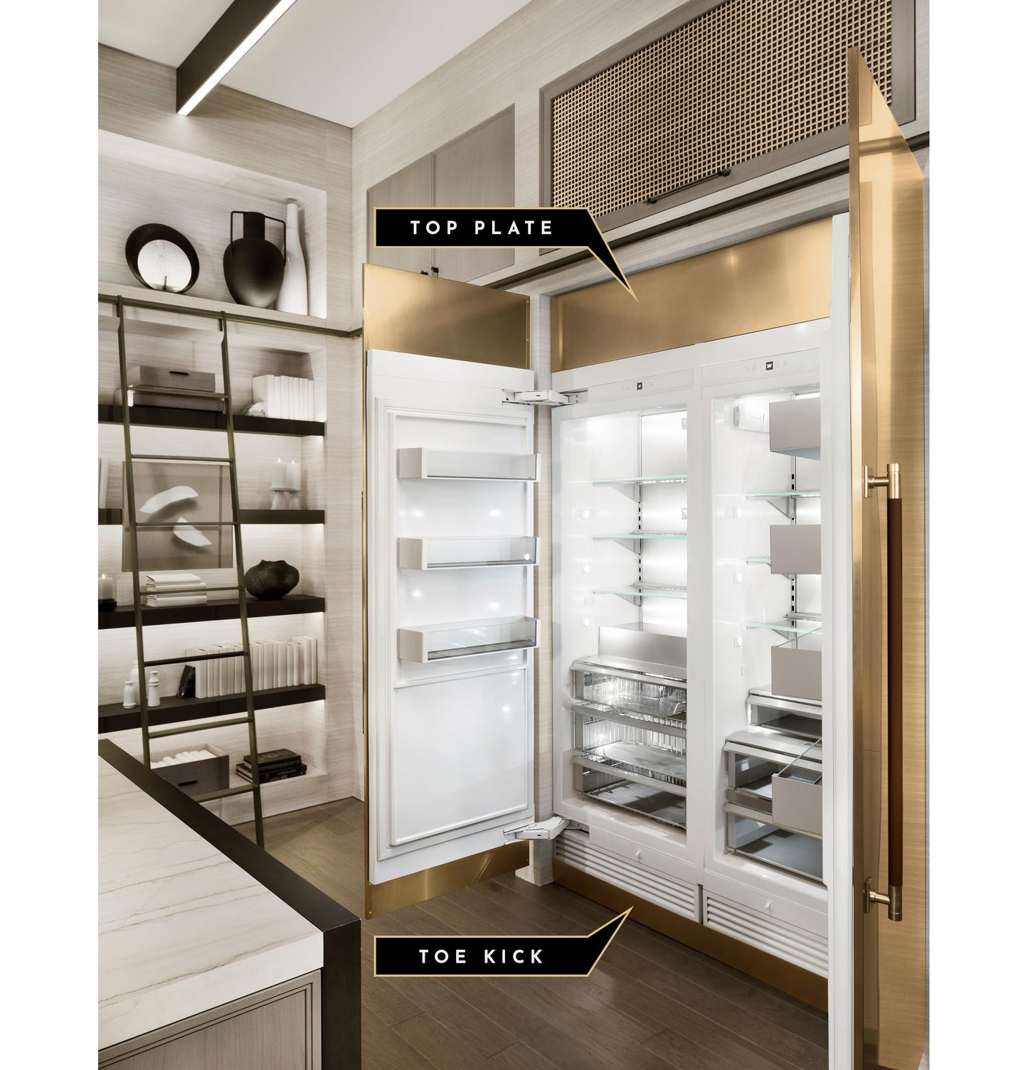 Monogram ZKK72BV Monogram 72" Toe Kick Brass Designer Collection