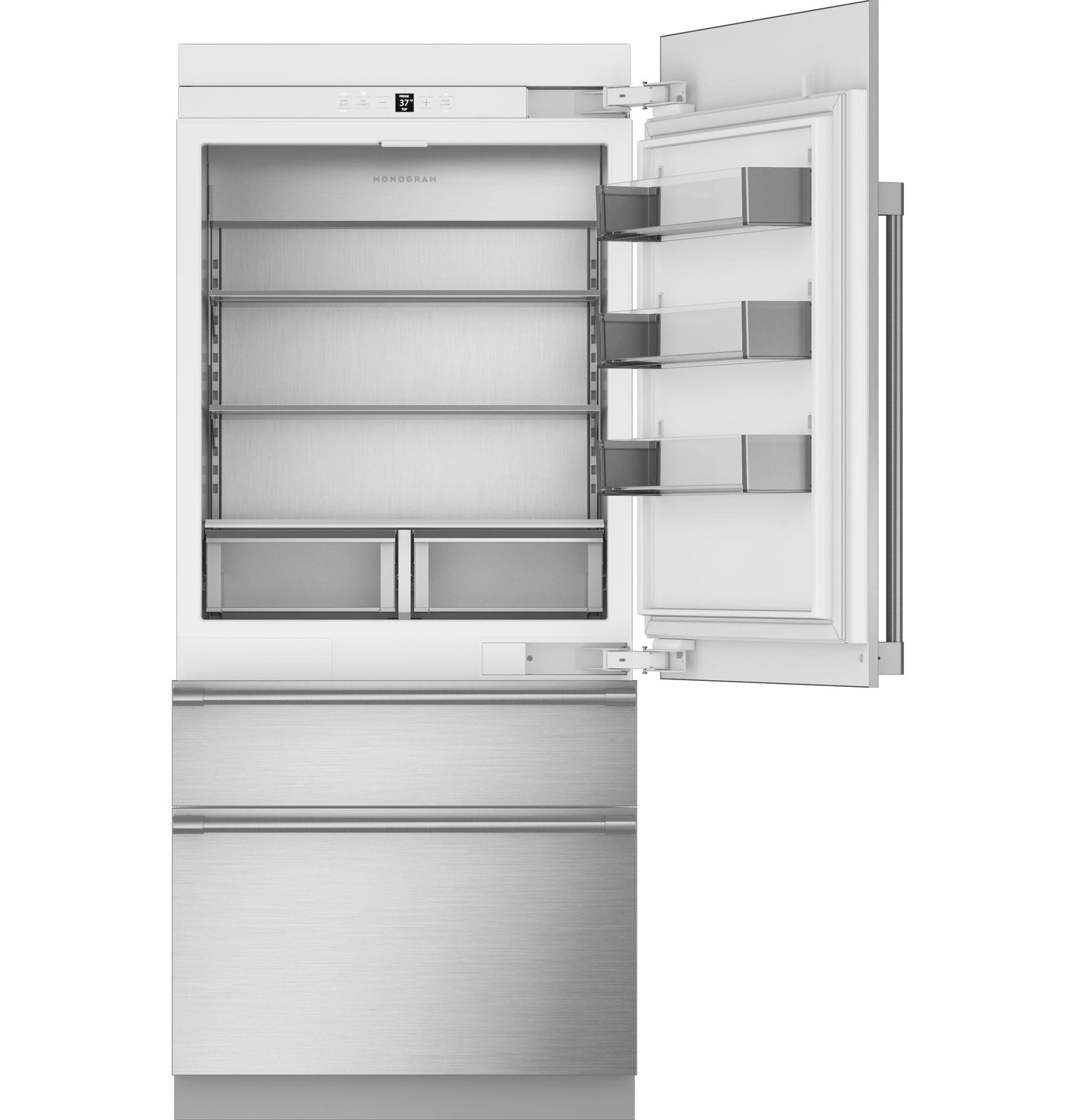 Monogram ZIC363NBVRH Monogram 36" Integrated Bottom-Freezer Refrigerator