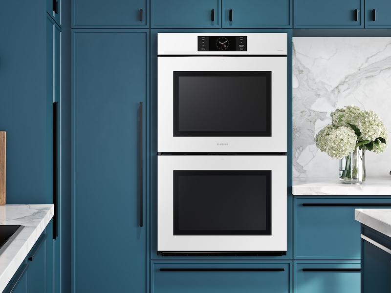 Samsung NV51CB700D12 Bespoke 30" White Glass Double Wall Oven With Ai Pro Cooking&#8482; Camera