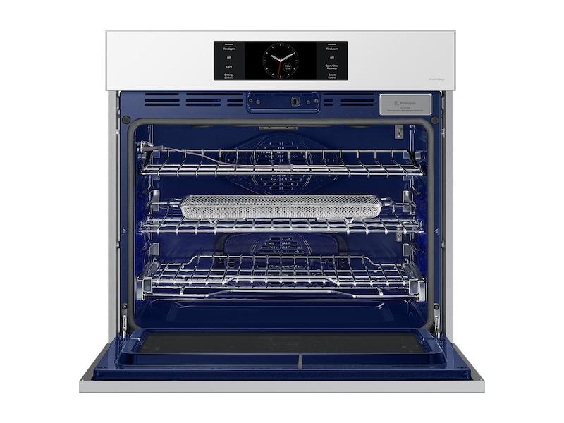 Samsung NV51CB700S12 Bespoke 30" White Glass Single Wall Oven With Ai Pro Cooking&#8482; Camera