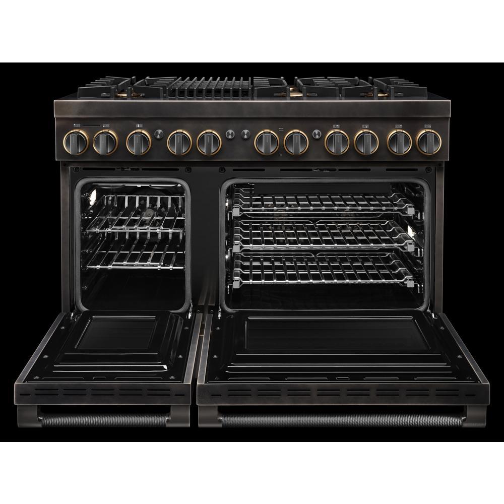 Jennair TANKMAN50 Smoke & Brass By Jennair® 48" Dual-Fuel Professional-Style Range