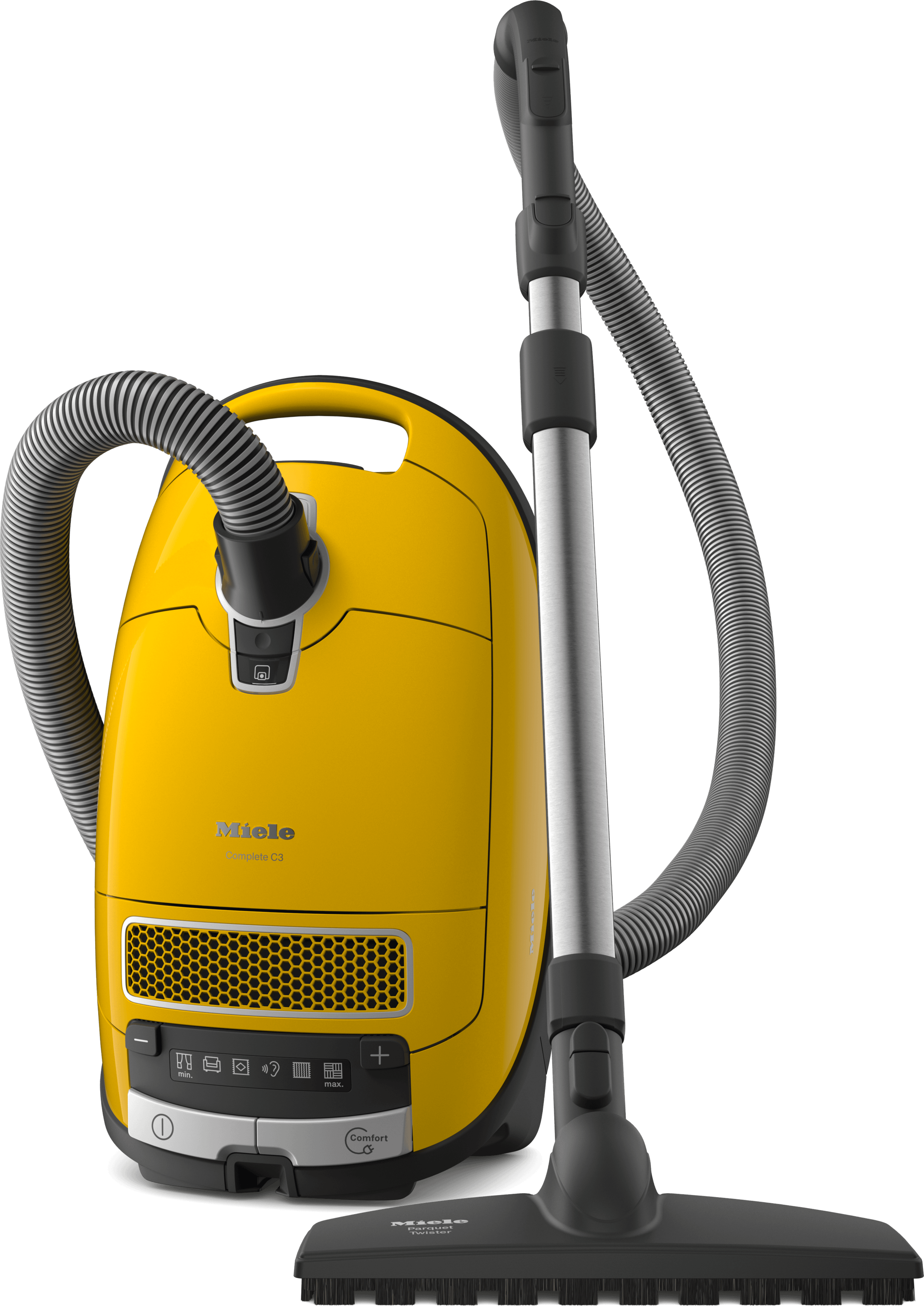 Miele COMPLETEC3CALIMAPOWERLINESGFE0CURRYYELLOW Complete C3 Calima Powerline - Sgfe0 - Canister Vacuum Cleaners With Hepa Filter For The Greatest Filtration Demands.