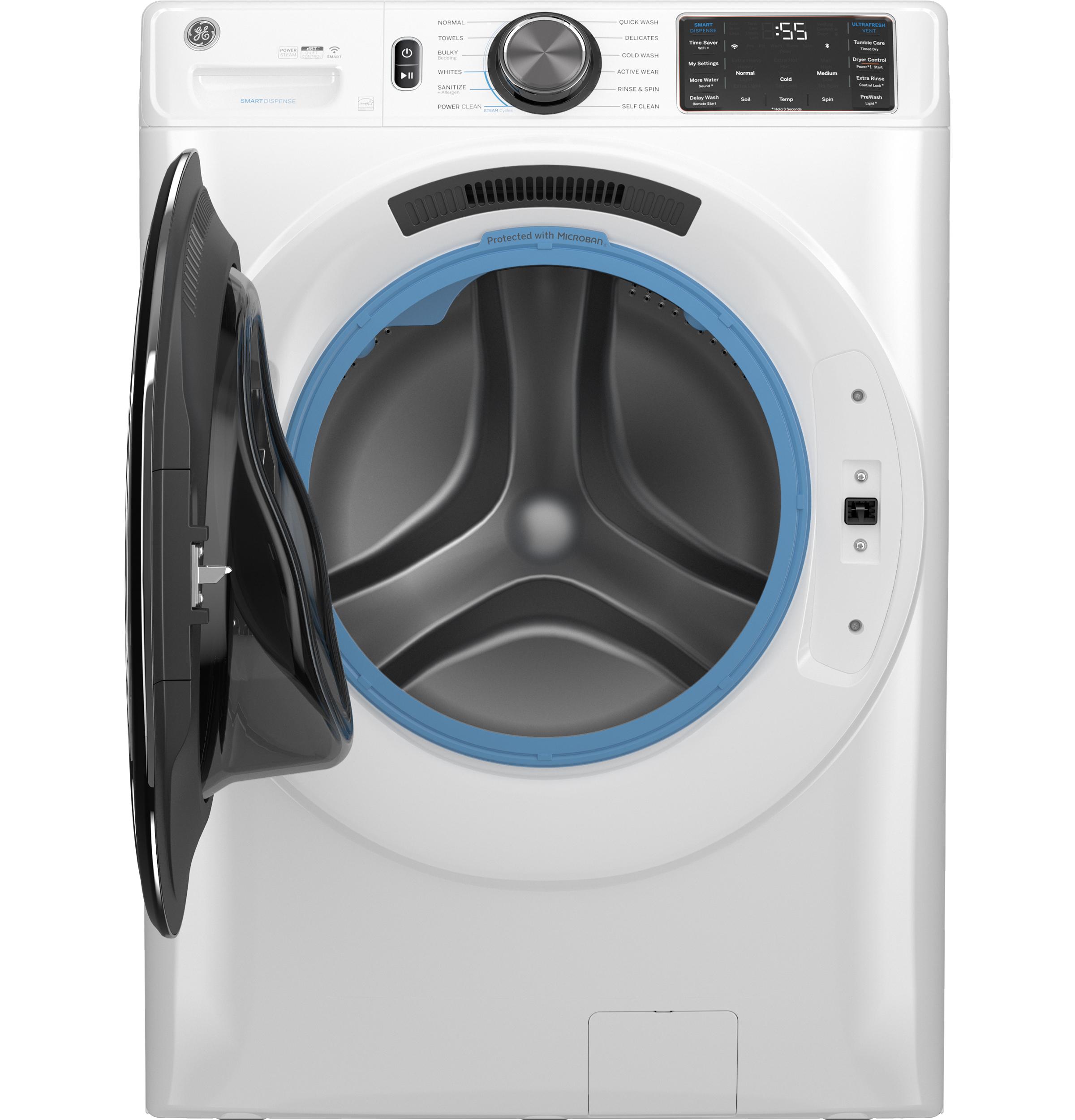Ge Appliances GFW655SSVWW Ge® 5.0 Cu. Ft. Capacity Smart Front Load Energy Star® Steam Washer With Smartdispense™ Ultrafresh Vent System With Odorblock™ And Sanitize + Allergen