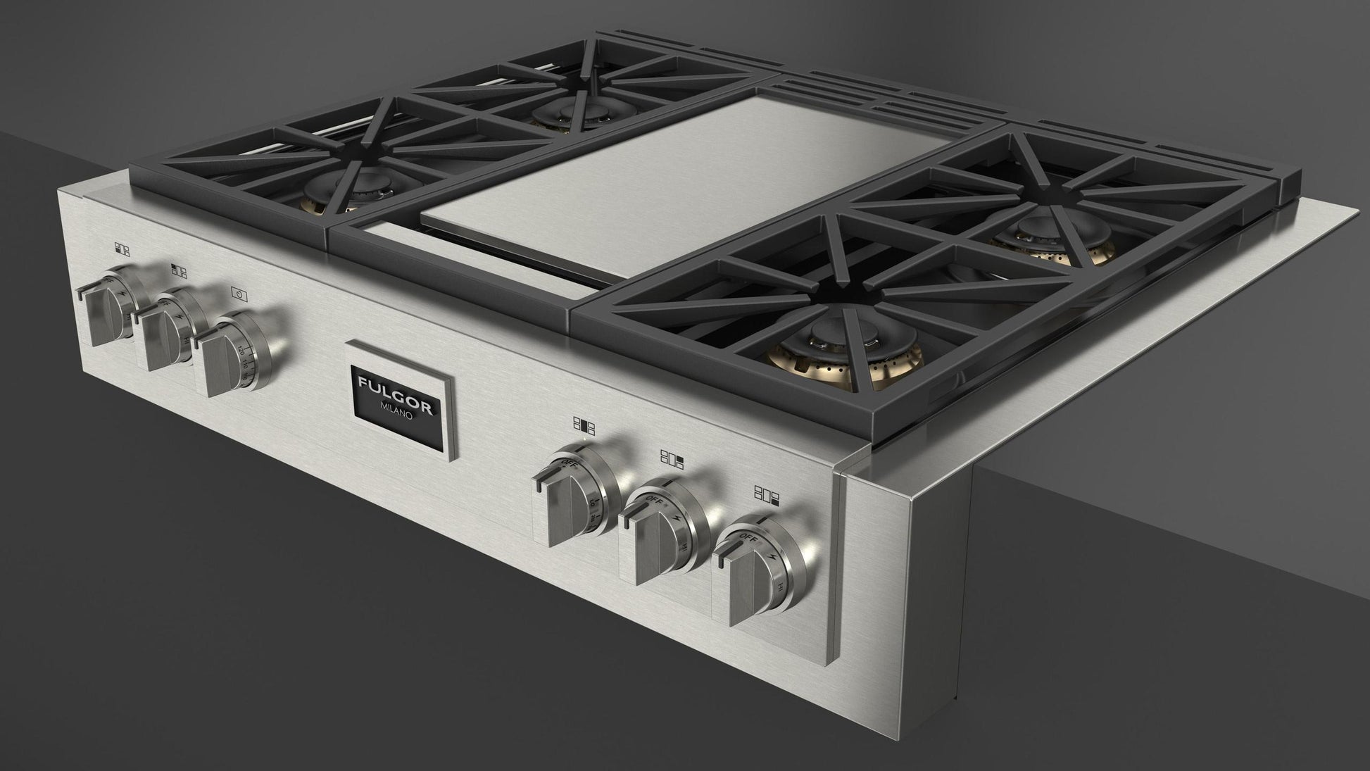 Fulgor Milano F6GRT364GS1 Sofia 36" Pro Gas Rangetop With Griddle