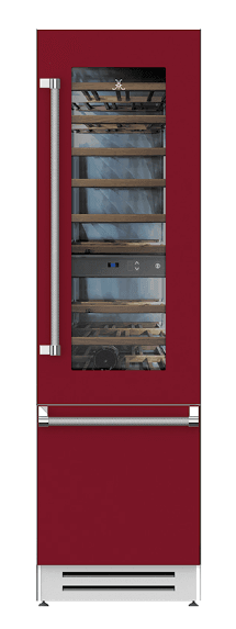 Hestan KRWL24BG 24" Wine Refrigerator - Left Hinge - Burgundy / Tin Roof