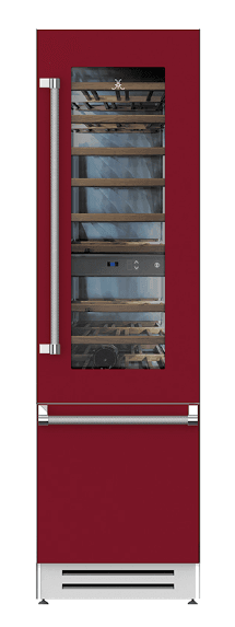 Hestan KRWR24BG 24" Wine Refrigerator - Right Hinge - Burgundy / Tin Roof