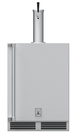 Hestan GFDSL241 Hestan 24" Outdoor Single Faucet Beer Dispenser, Solid Door W/ Lock - Left Hinge Gfds