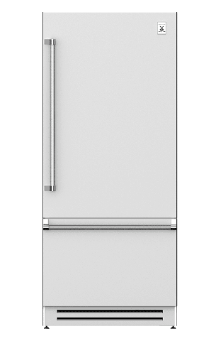 Hestan KRBR36 36" Bottom Mount, Bottom Compressor Refrigerator - Right Hinge - Stainless Steel / Steeletto