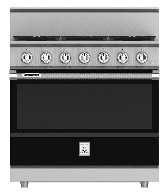 Hestan KRD364GDLPBK 36" 4-Burner Dual Fuel Range With 12" Griddle - Liquid Propane - Black / Stealth