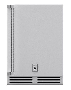 Hestan GRWSL24 Hestan 24" Outdoor Dual Zone Refrigerator W/ Wine, Solid Door W/ Lock - Left Hinge Grws